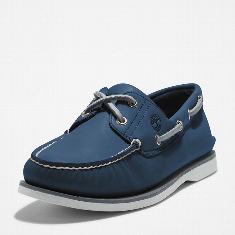 Timberland 2-Eye Classic Boat Shoes Navy | 21519121