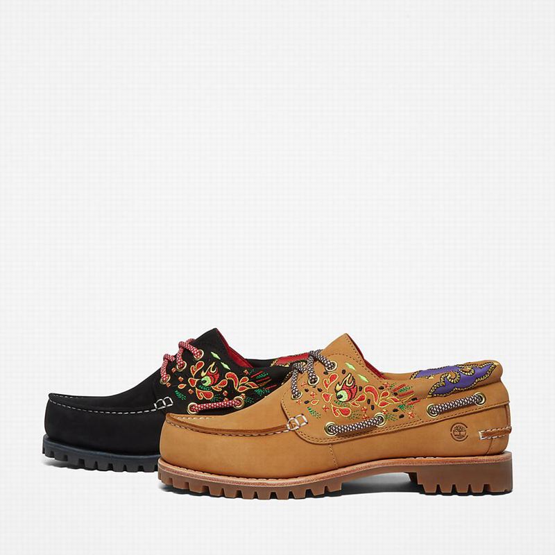 Timberland 3-Eye Boat Shoes Black | 36933237