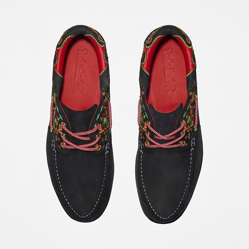 Timberland 3-Eye Boat Shoes Black | 36933237