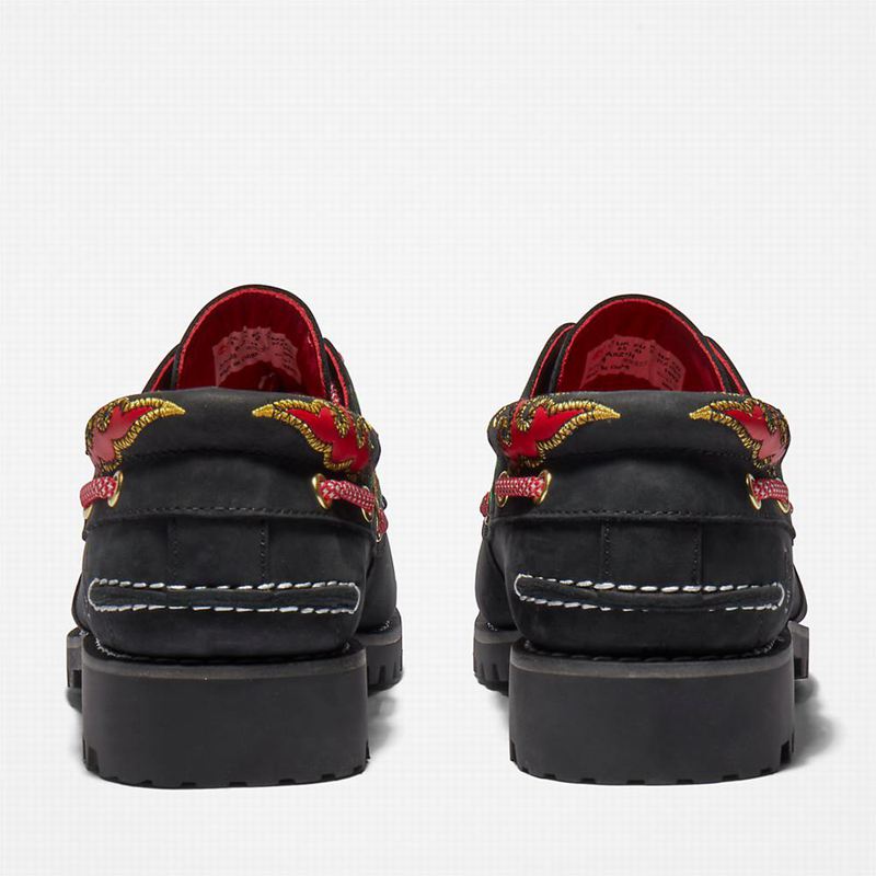 Timberland 3-Eye Boat Shoes Black | 36933237