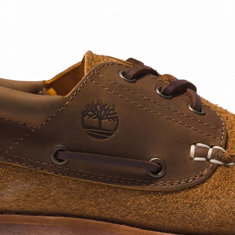Timberland 3-Eye Lug Handsewn Boat Shoes Brown | 38542581