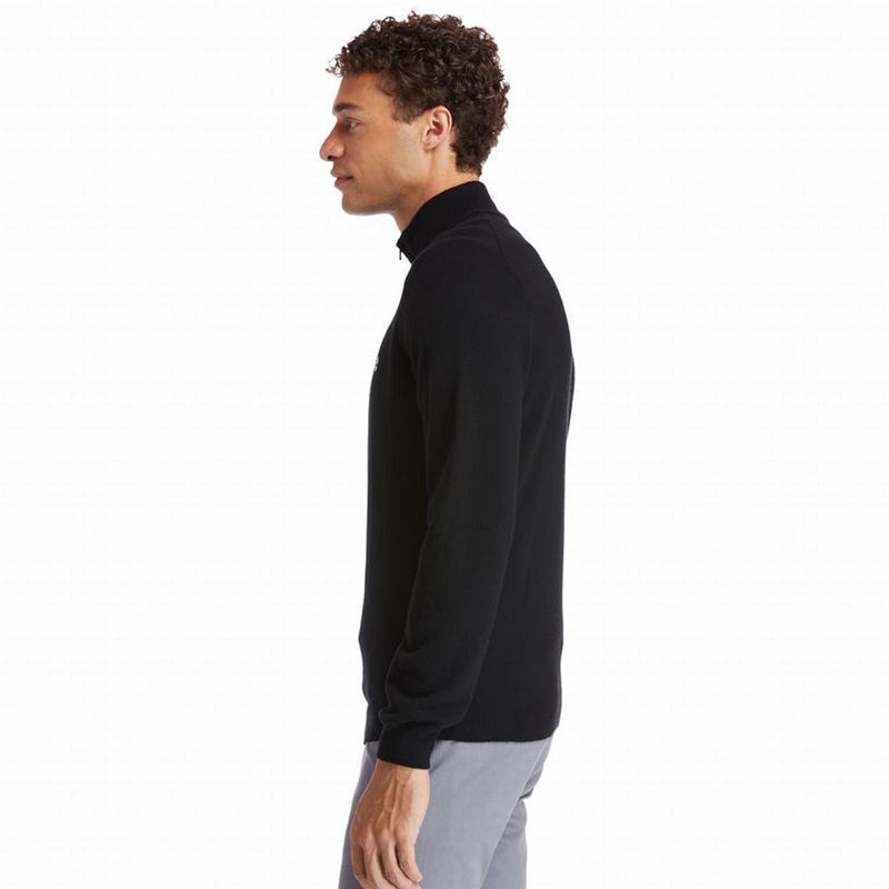 Timberland Cohas Brook Zip-neck Sweaters Black | 41027992