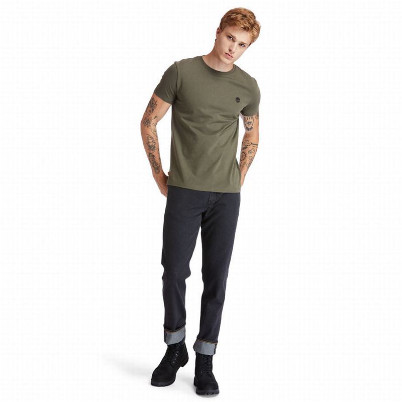 Timberland Cotton Logo T-Shirts Olive | 63766264