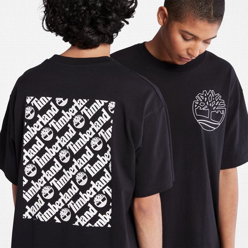 Timberland Dunstan River Crewneck T-Shirts Black | 25667909