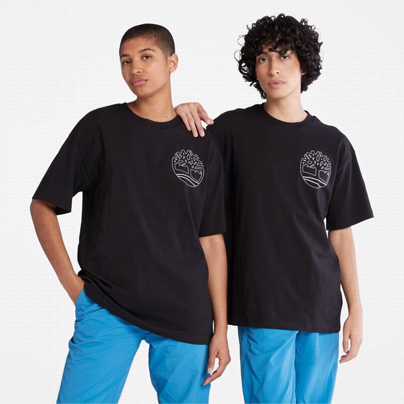Timberland Dunstan River Crewneck T-Shirts Black | 25667909