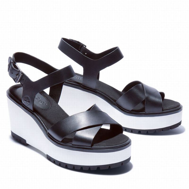 Timberland Koralyn Wedge Wedge Sandals Black | 48478357