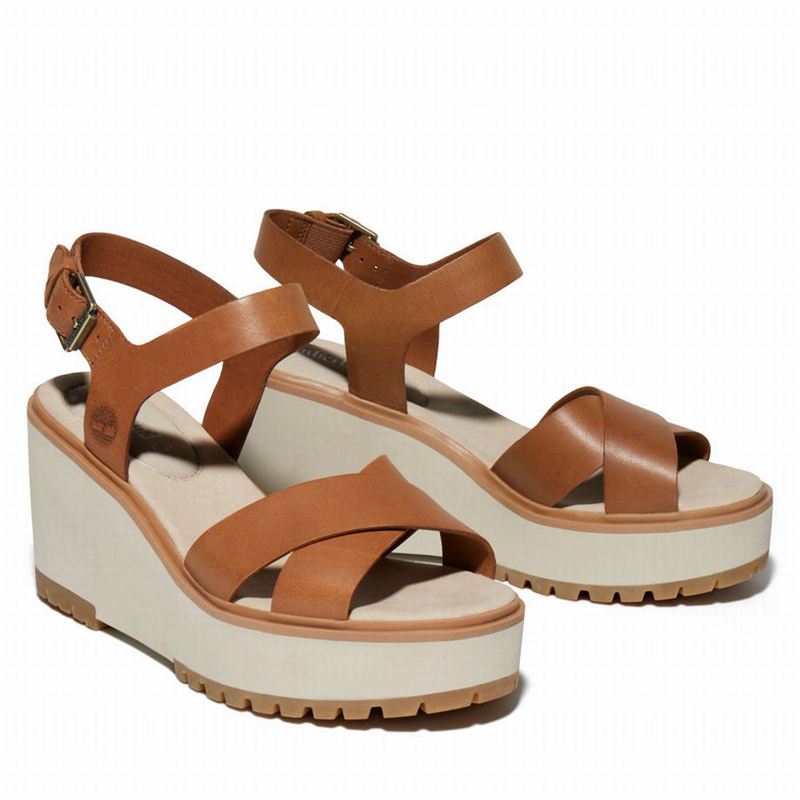 Timberland Koralyn Wedge Wedge Sandals Brown | 80393999