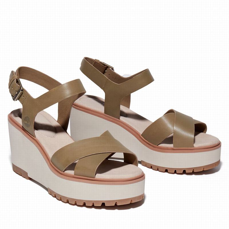 Timberland Koralyn Wedge Wedge Sandals Brown | 89596535