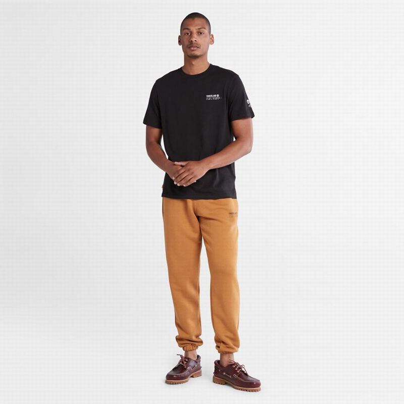 Timberland Logo T-Shirts Black | 21994224