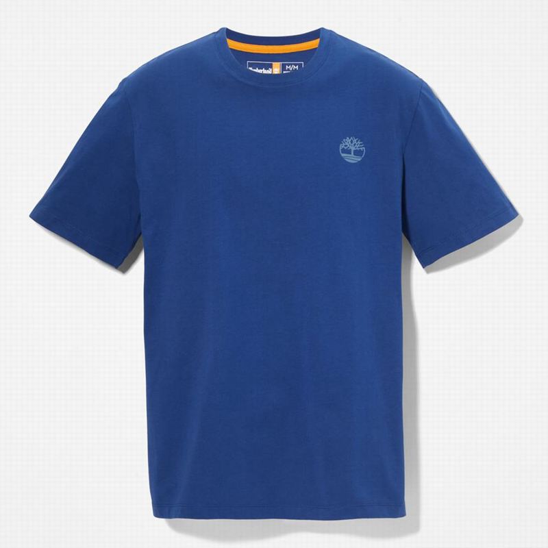 Timberland Logo-pocket T-Shirts Blue | 71774094