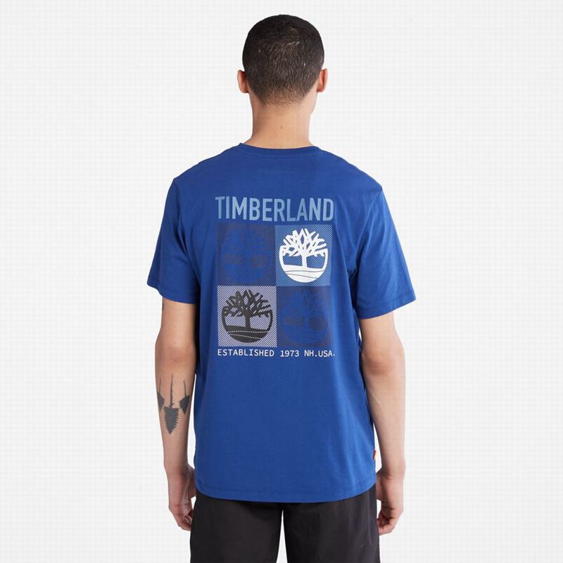 Timberland Logo-pocket T-Shirts Blue | 71774094