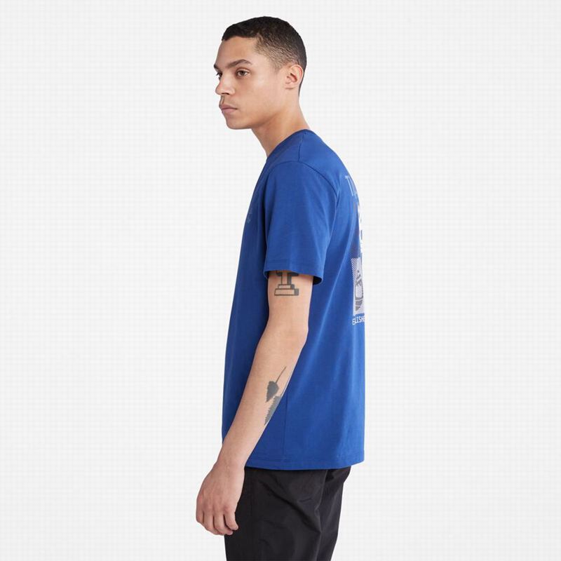 Timberland Logo-pocket T-Shirts Blue | 71774094