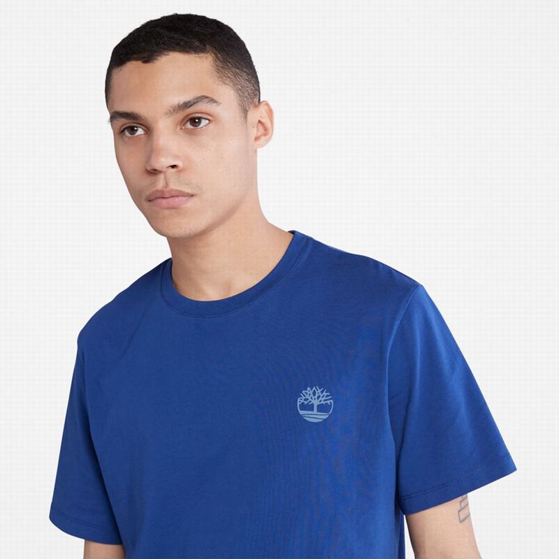 Timberland Logo-pocket T-Shirts Blue | 71774094
