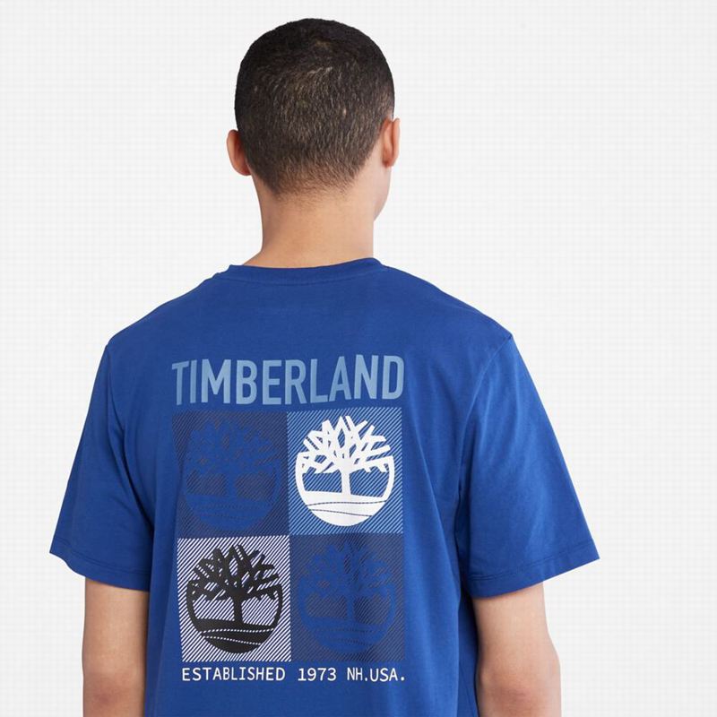 Timberland Logo-pocket T-Shirts Blue | 71774094