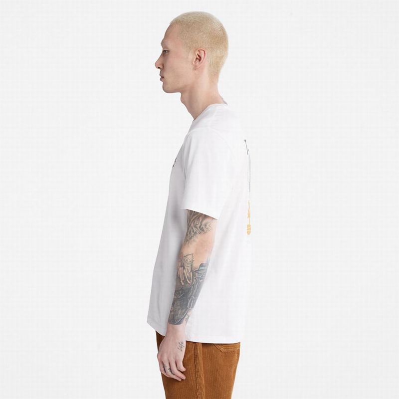 Timberland Logo-pocket T-Shirts White | 603880