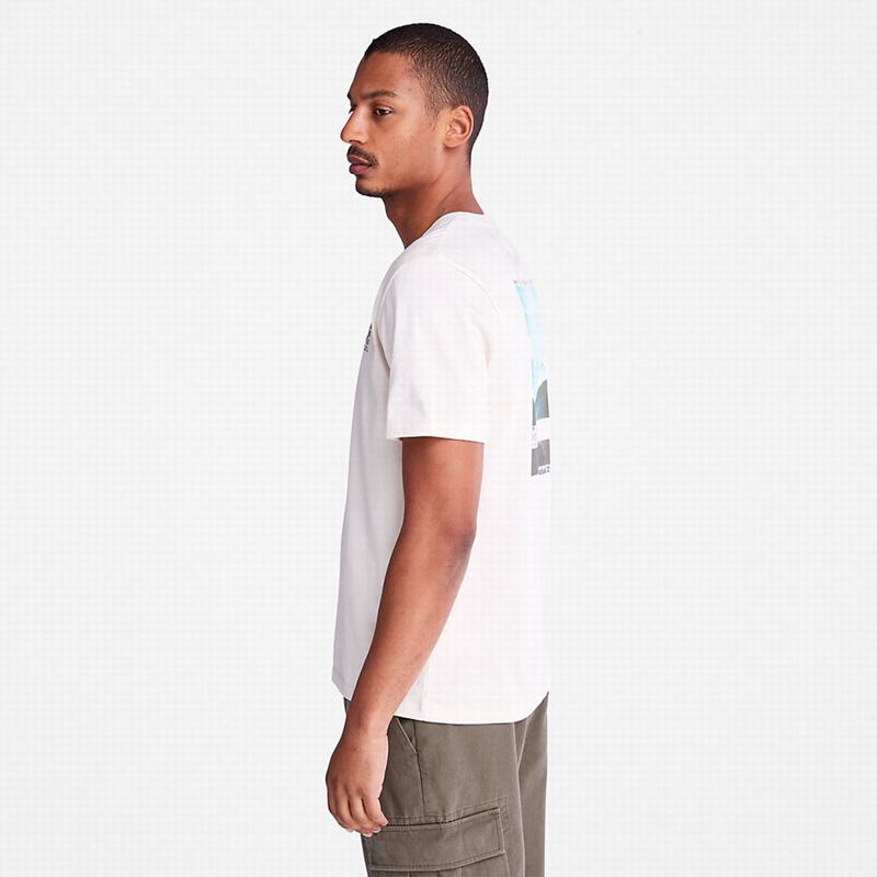 Timberland Outdoor Heritage Short-Sleeve Camo Tree-Logo T-Shirts White | 93663172