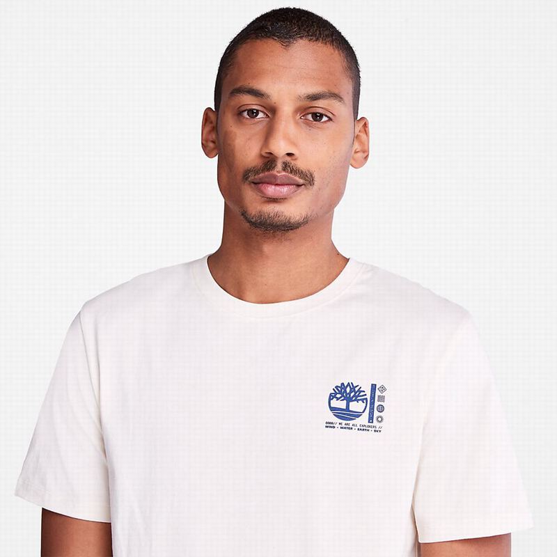 Timberland Outdoor Heritage Short-Sleeve Camo Tree-Logo T-Shirts White | 93663172