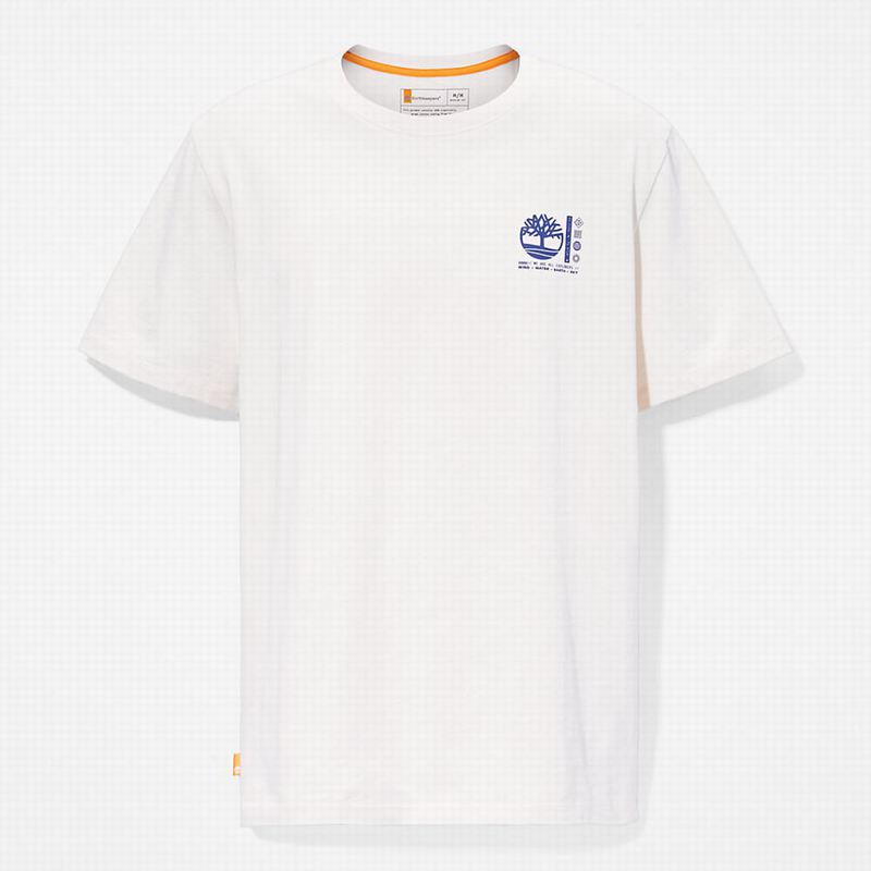 Timberland Outdoor Heritage Short-Sleeve Camo Tree-Logo T-Shirts White | 93663172