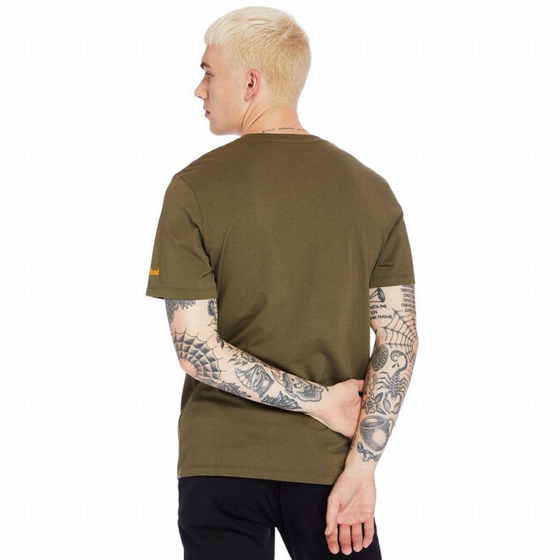 Timberland PRO Base Plate Wicking T-Shirts Olive | 9542680