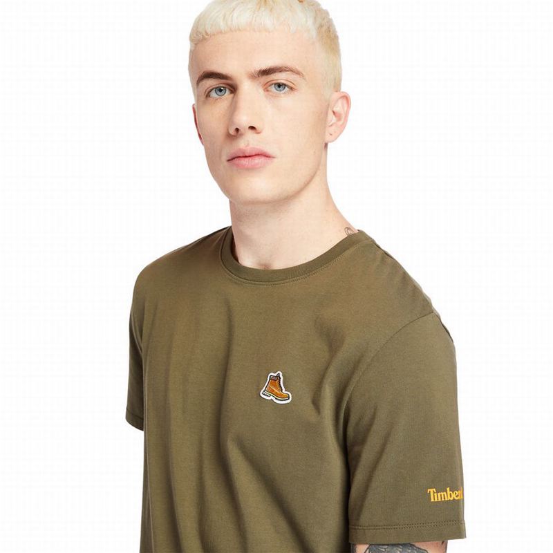 Timberland PRO Base Plate Wicking T-Shirts Olive | 9542680