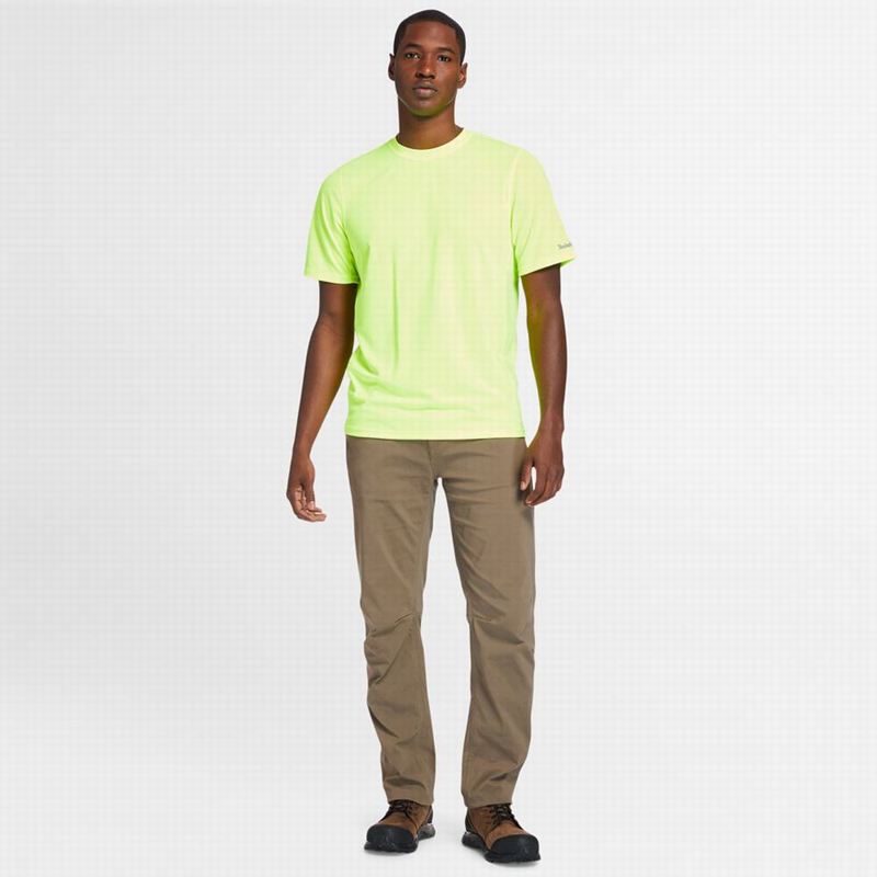 Timberland PRO Cotton Core Logo T-Shirts Yellow | 71506206