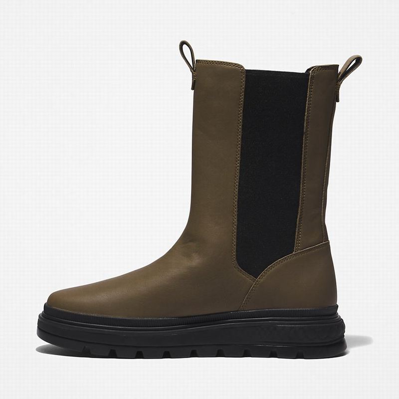 Timberland Ray City GreenStride Combat Chelsea Boots Olive | 52694587