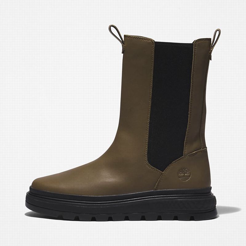 Timberland Ray City GreenStride Combat Chelsea Boots Olive | 52694587