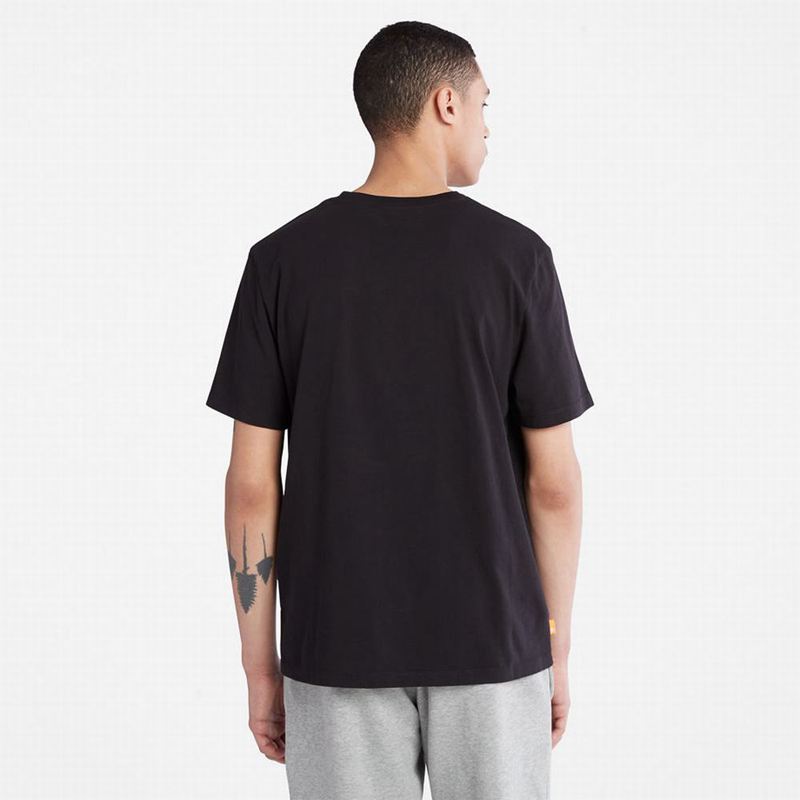 Timberland Short Sleeve Slim Logo Tee T-Shirts Black | 34509007