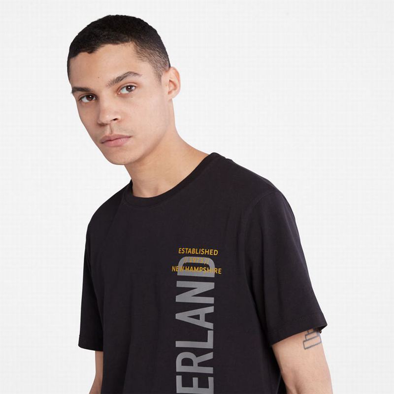 Timberland Short Sleeve Slim Logo Tee T-Shirts Black | 34509007