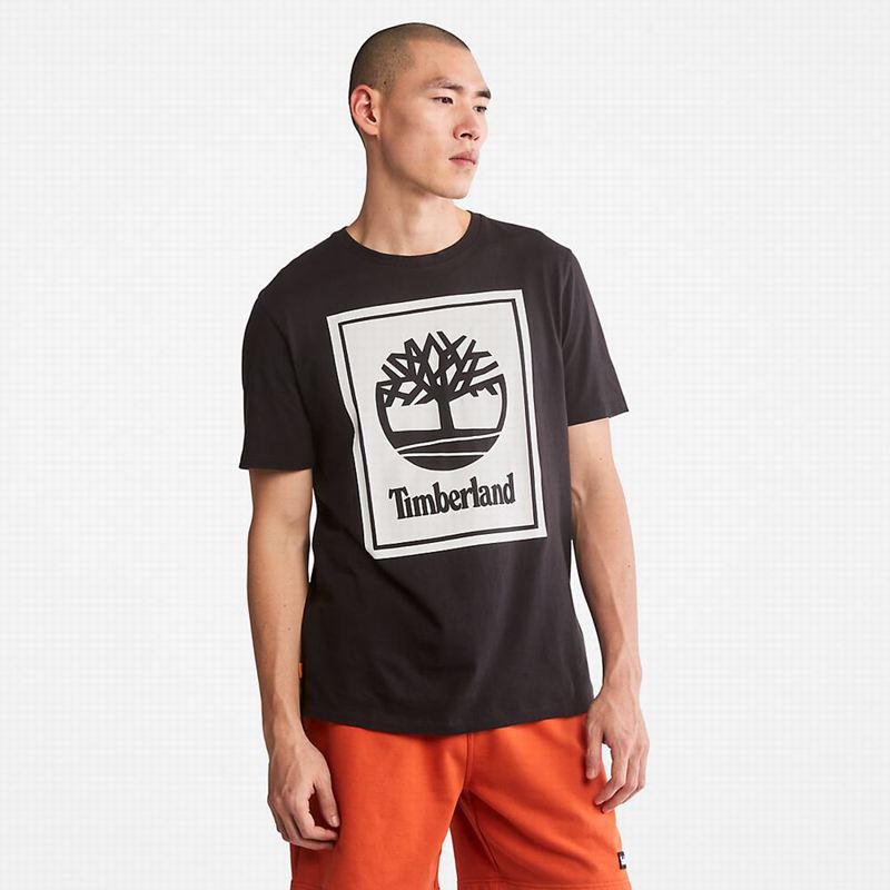 Timberland Stack Logo T-Shirts White | 56884927