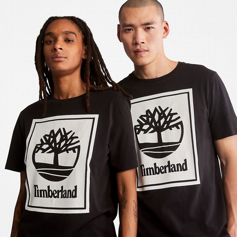 Timberland Stack Logo T-Shirts White | 56884927