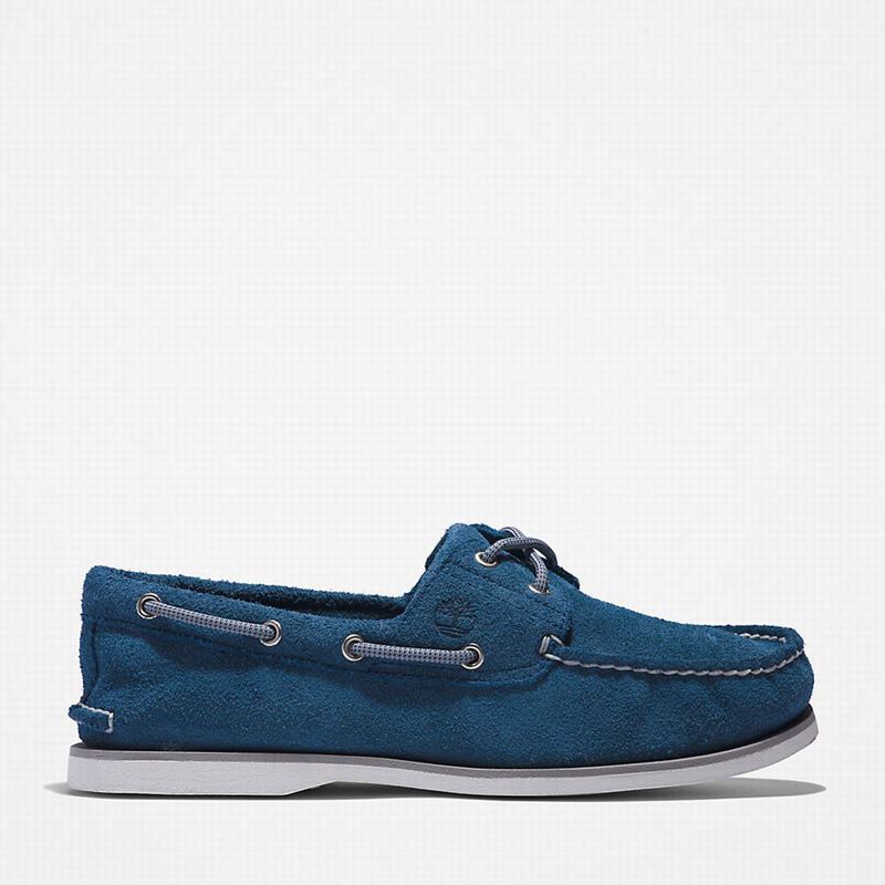 Timberland 2-Eye Classic Boat Shoes Blue | 62422016