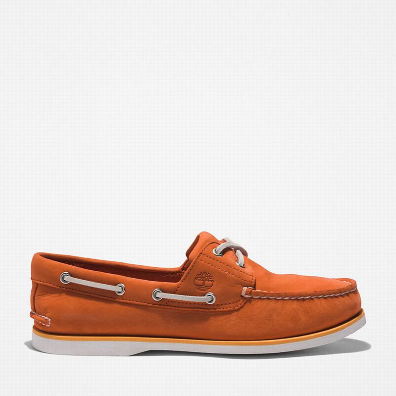 Timberland 2-Eye Classic Boat Shoes Orange | 7859482