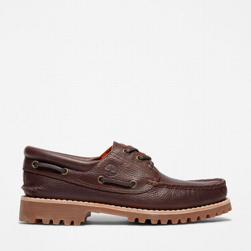Timberland Authentic 3-Eye Boat Shoes Brown | 84933204