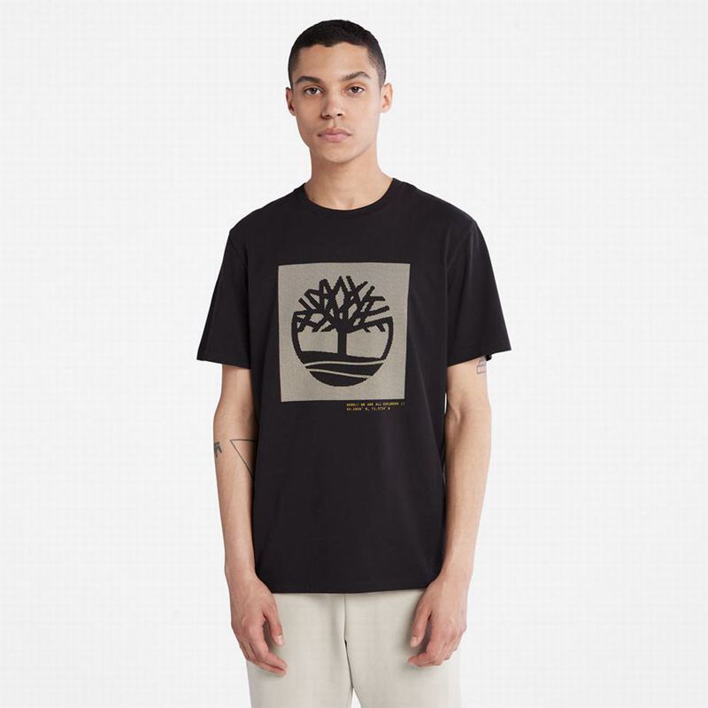 Timberland Back Graphic Logo T-Shirts Black | 49459344
