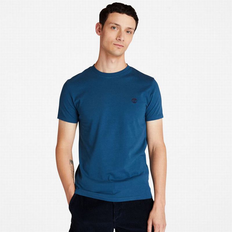 Timberland Boot-Logo T-Shirts Blue | 74658553