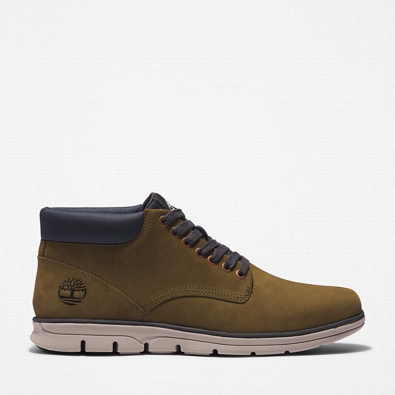 Timberland Bradstreet Leather Chukka Boots Olive | 98294936