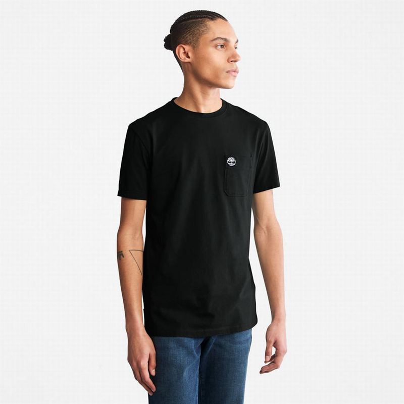 Timberland Cut-and-sew T-Shirts Black | 94153000