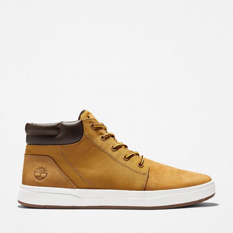 Timberland Davis Square Leather/Fabric Chukka Boots Brown | 39355801