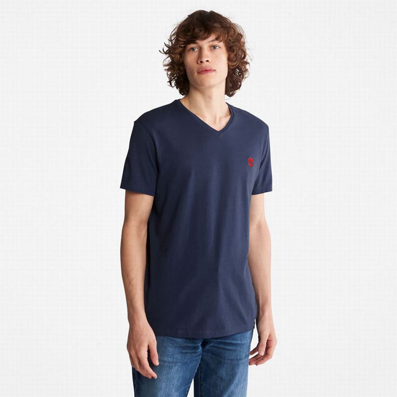 Timberland Dotted Tree-logo T-Shirts Navy | 66369589