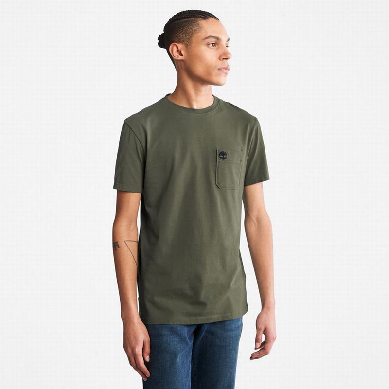 Timberland Dotted Tree-logo T-Shirts Olive | 15055813