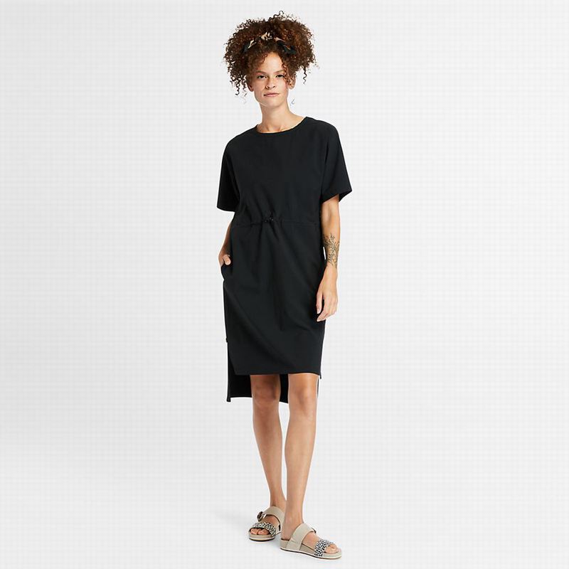 Timberland Drawstring T-Shirt Dress Black | 40578296