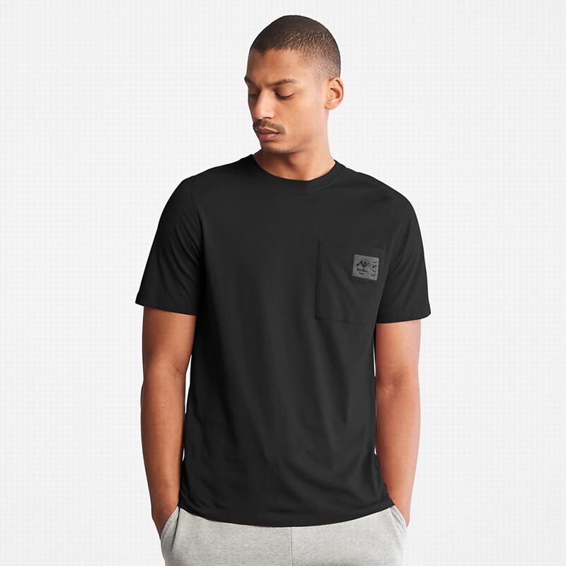 Timberland Dunstan River Crew Tee T-Shirts Black | 85060674