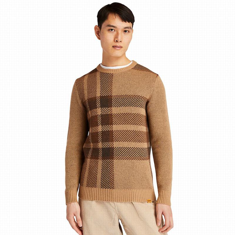 Timberland EK+ Intarsia Crewneck Sweaters Brown | 49032687
