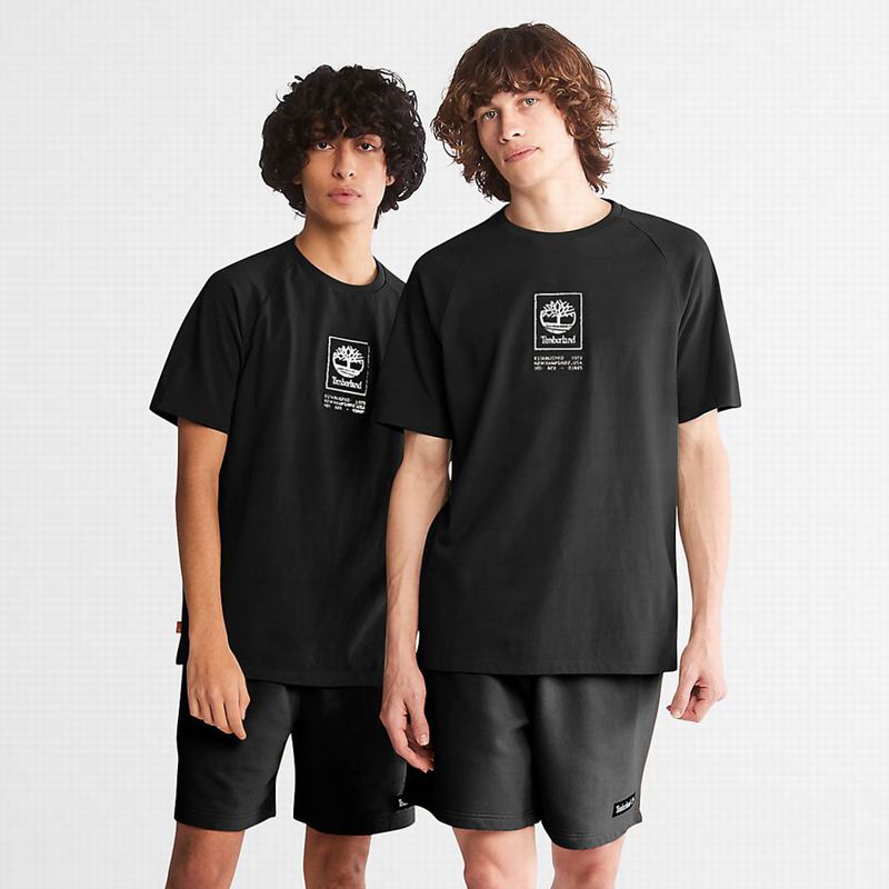 Timberland Earth Day EK+ T-Shirts Black | 75741404