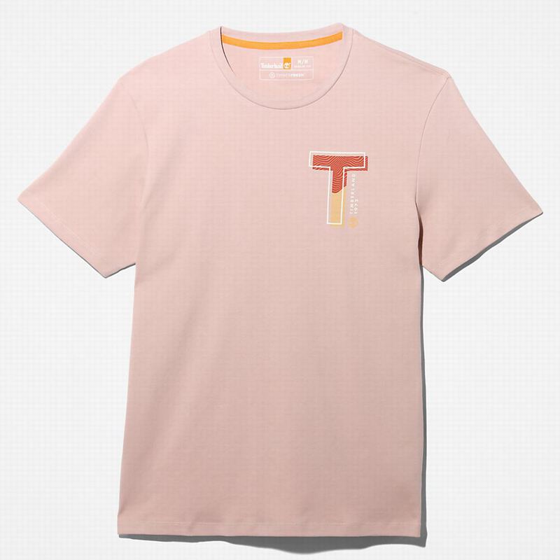 Timberland Eco-Ready Supima Cotton Timber Fresh T-Shirts Pink | 93552276
