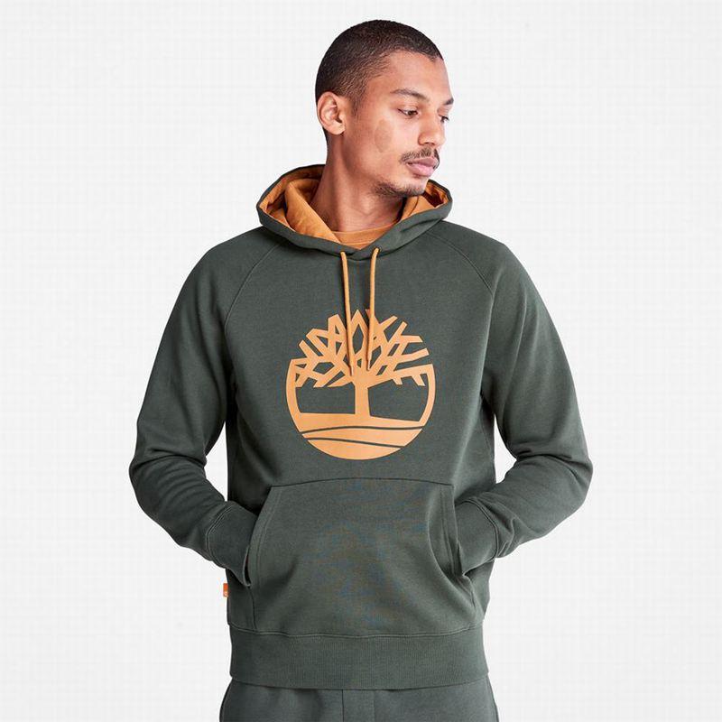 Timberland Heritage Logo Hoodie Olive | 74763165
