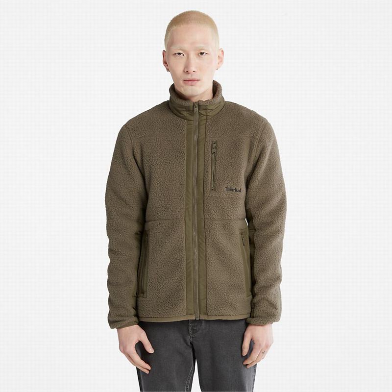 Timberland High-Pile Fleece Jackets Olive | 19218741
