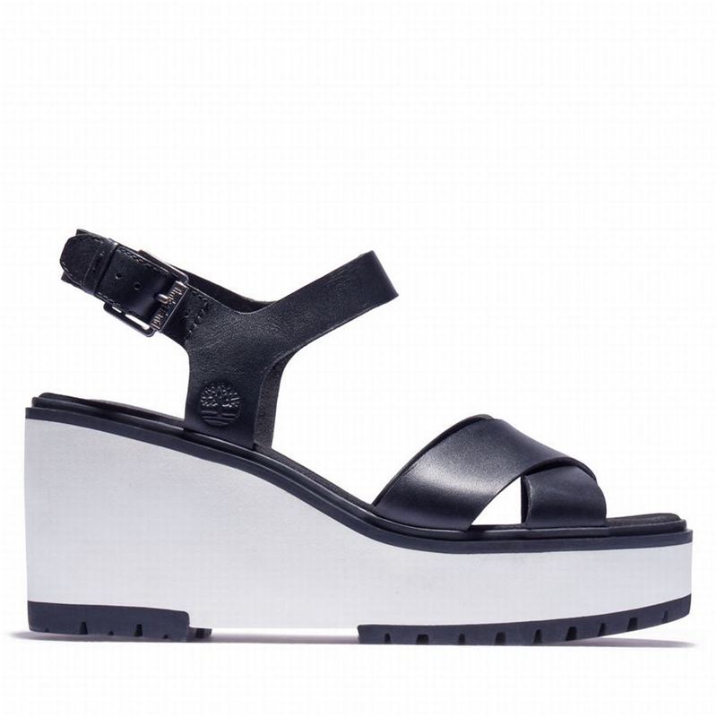 Timberland Koralyn Wedge Wedge Sandals Black | 48478357