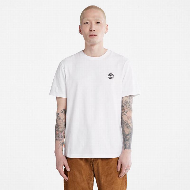 Timberland Logo-pocket T-Shirts White | 603880